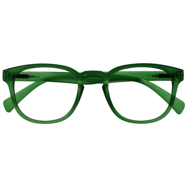 Opulize POP Matte Reading-Glasses Retro Chunky Light Frame with Spring Hinges