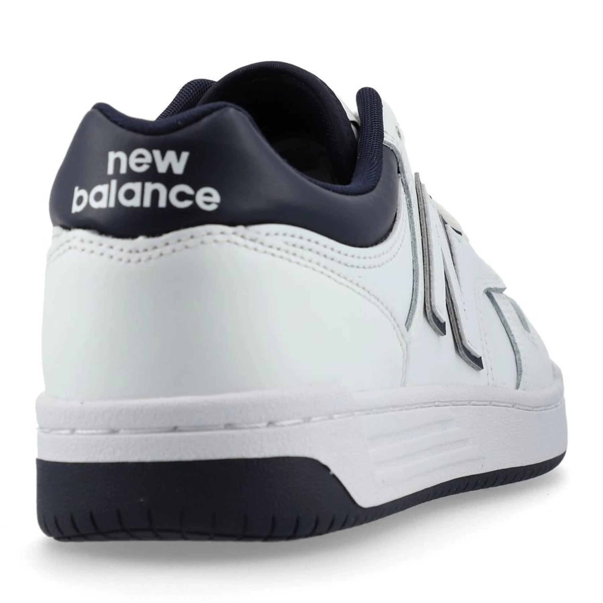 New Balance 480 Classic White Navy Leather Basketball Sneakers for Men