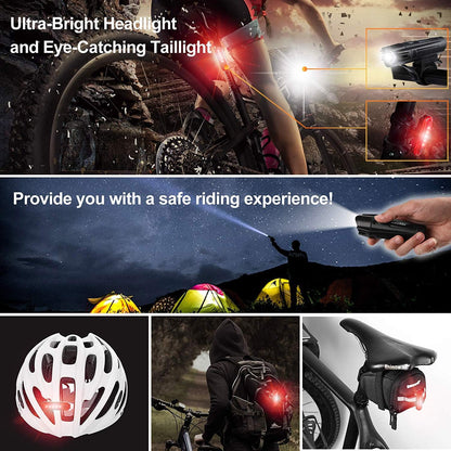 ECM USB Rechargeable Front and Tail Bike Light Set