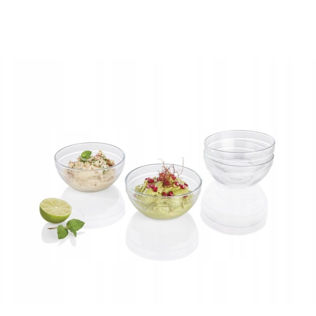 Livarno Home Glass Serving Bowl Set 230 ml 4 Pieces