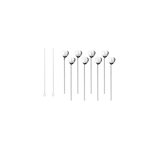 Stainless Steel Straws With Spoon