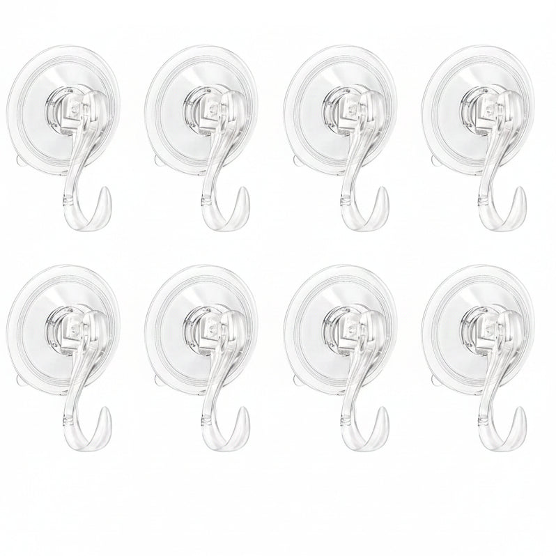 Jes Collection Suction Hooks 8-Pack Clear