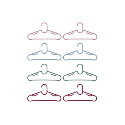 W5 Set of 8 Children's Clothes Hangers Pink Blue Green
