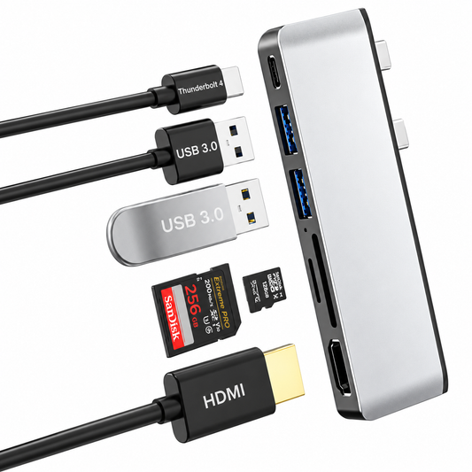 CZH DE SP9-HDMI-02-S-J Pro 7-in-2 Hub for Surface Pro 11/10/9/X