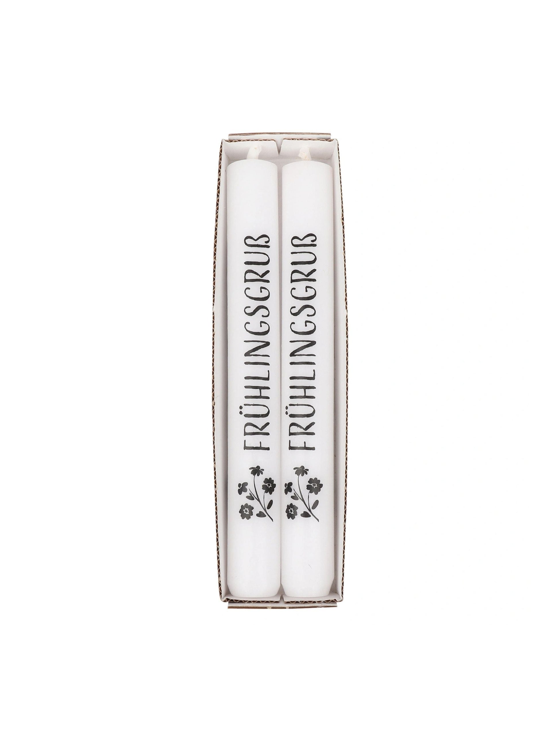 All Brands White Candle Set 2-Piece 19.5 cm Diameter