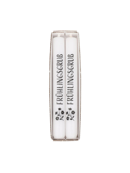 All Brands White Candle Set 2-Piece 19.5 cm Diameter