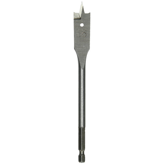 Precision Flat Wood Drill Bit 16mm x 150mm with Hex Shank for Clean Drilling