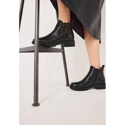 Tamaris Women's Chelsea Ankle Boots with Leopard Print Elastic Inserts