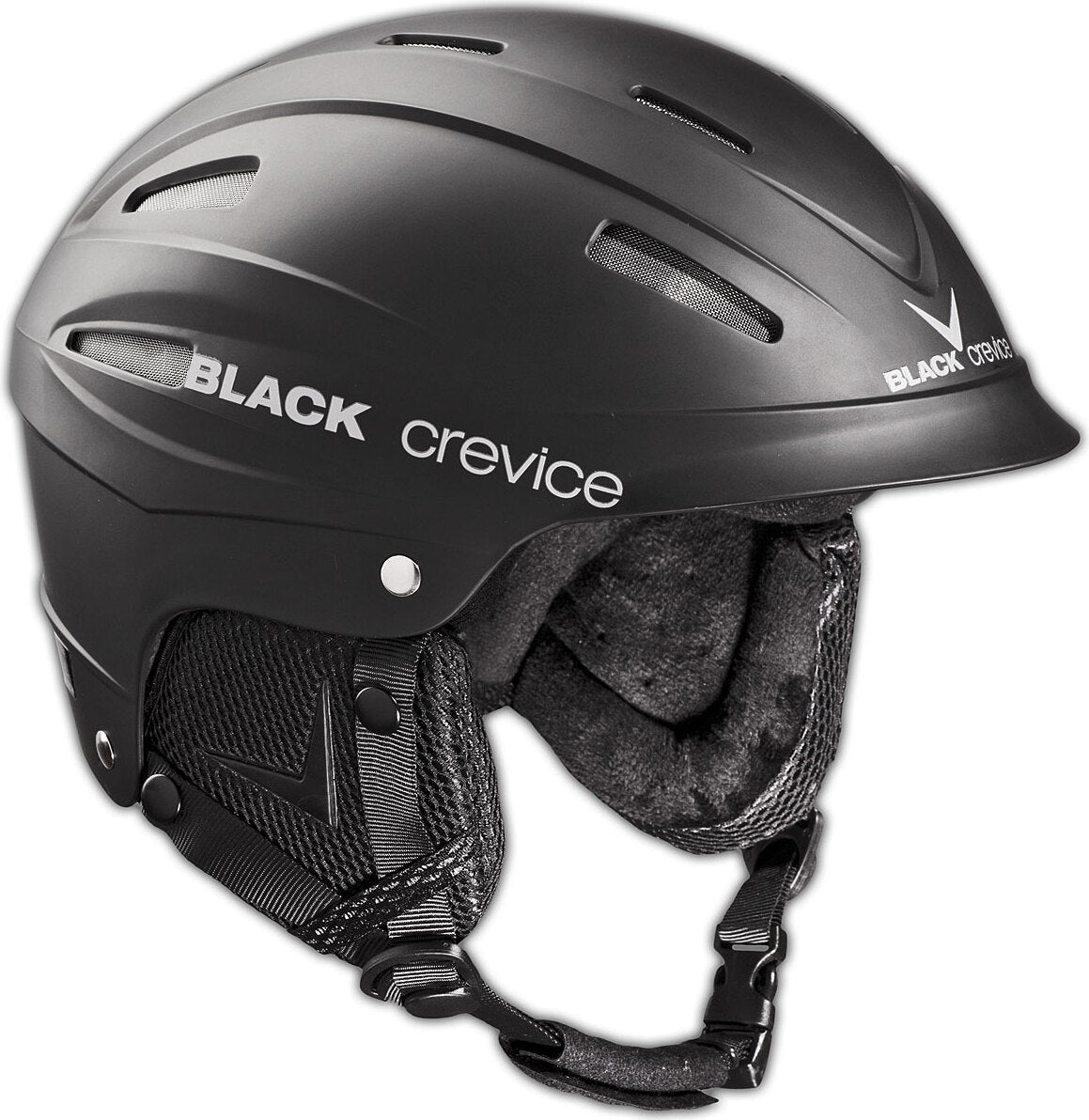 Black Crevice ISCHGL Ski Helmet Size S – Lightweight, Ventilated, Black