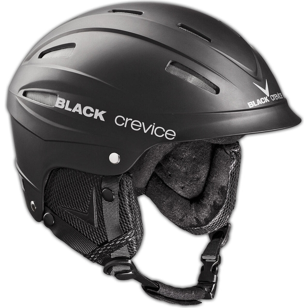 Black Crevice ISCHGL Ski Helmet Size S – Lightweight, Ventilated, Black