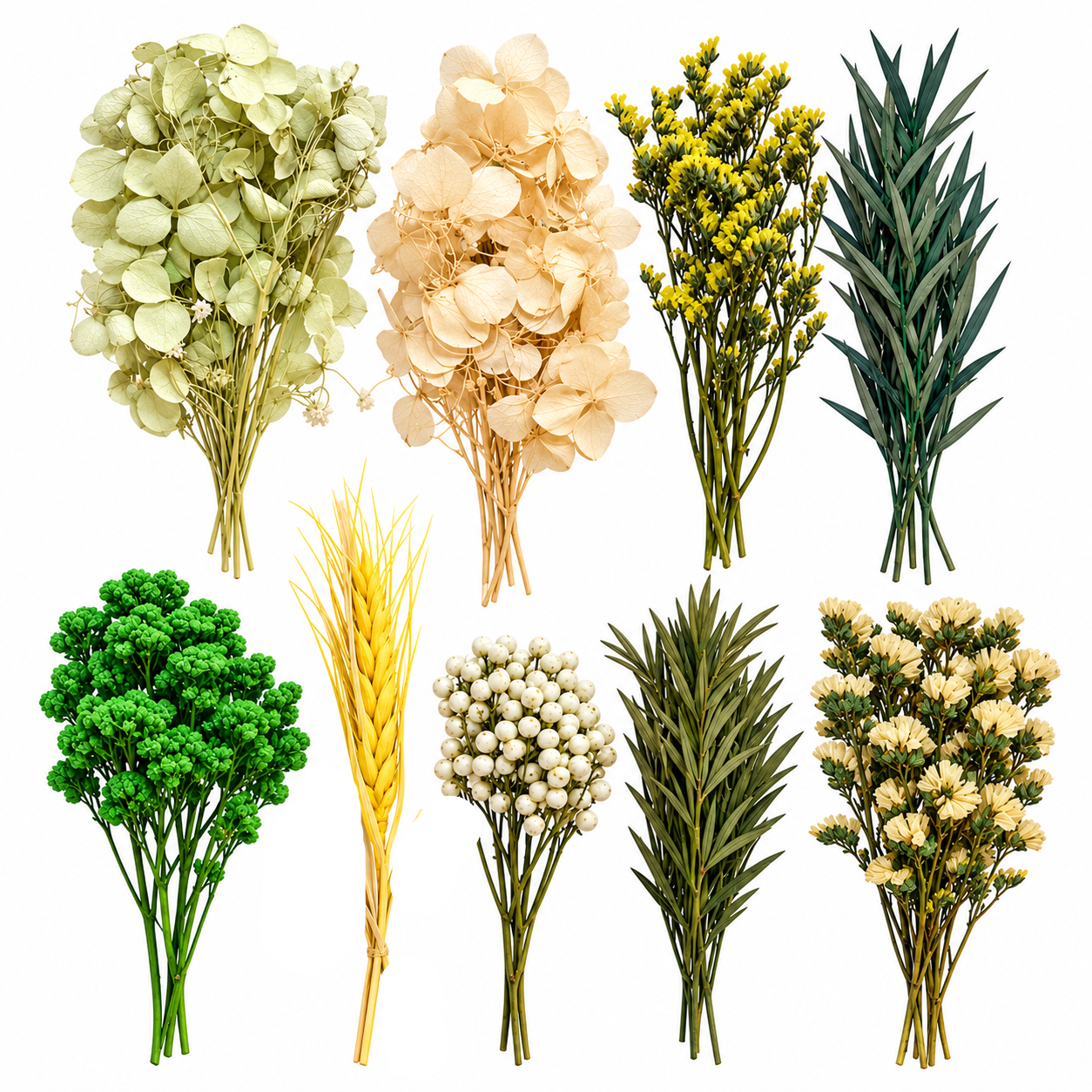 Dried Flowers & Foliage Assortment – DIY Floral Decoration Set
