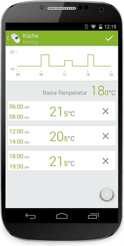 Eqiva Bluetooth Smart Radiator Thermostat White Energy Saving Home