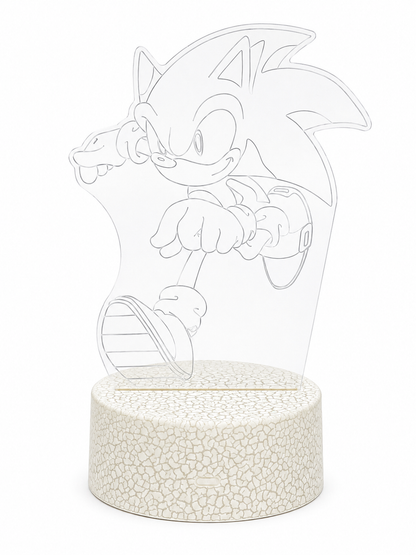 Creative Visualize Lamp 3D Sonic Night Light 16-Color LED with Remote