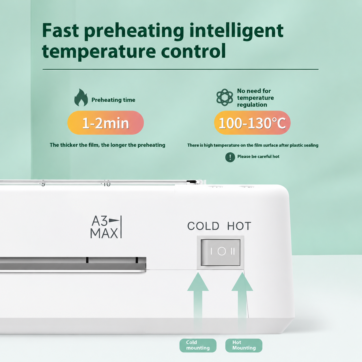 Laminator A3 FNL011 Photo Laminator Hot/Cold Laminating Machine ABS Button
