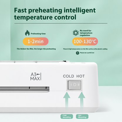 Laminator A3 FNL011 Photo Laminator Hot/Cold Laminating Machine ABS Button