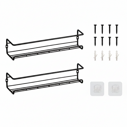 LXUDN Rocneuna 2-Piece Spice Rack Wall Mount No Drilling