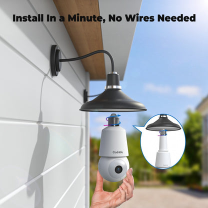 Wireless 2K Light Bulb Security Camera LC-323