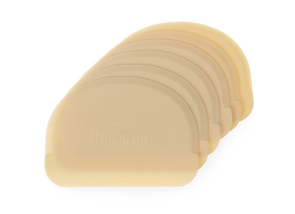 Hendi Durable Half-Round PP Dough Scraper Set of 6 - 120x88mm