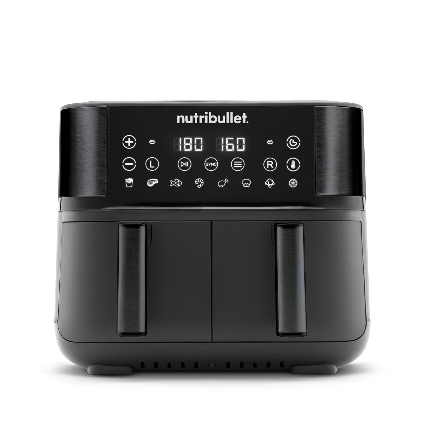 Nutribullet NBA081B 8L Twin Drawer Air Fryer Black