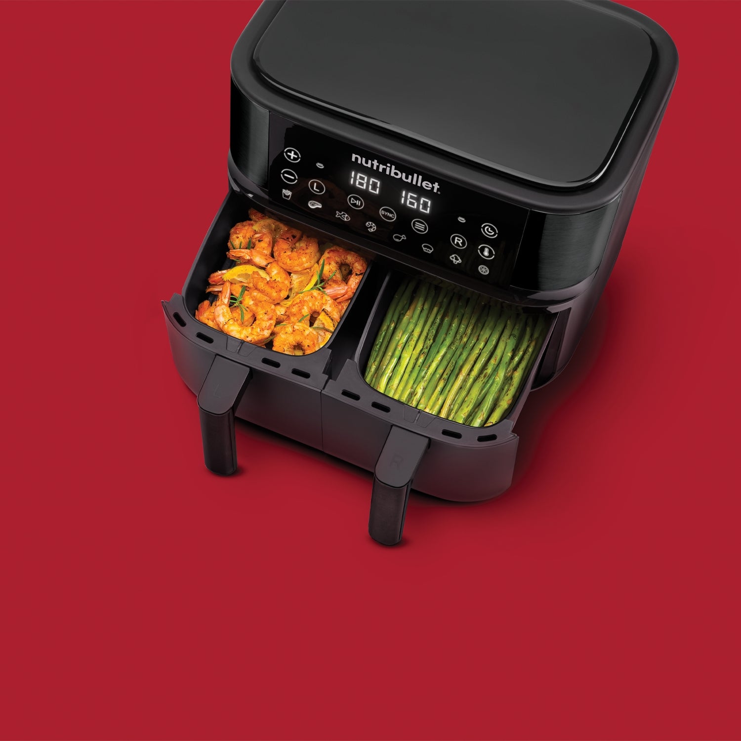 Nutribullet NBA081B 8L Twin Drawer Air Fryer Black