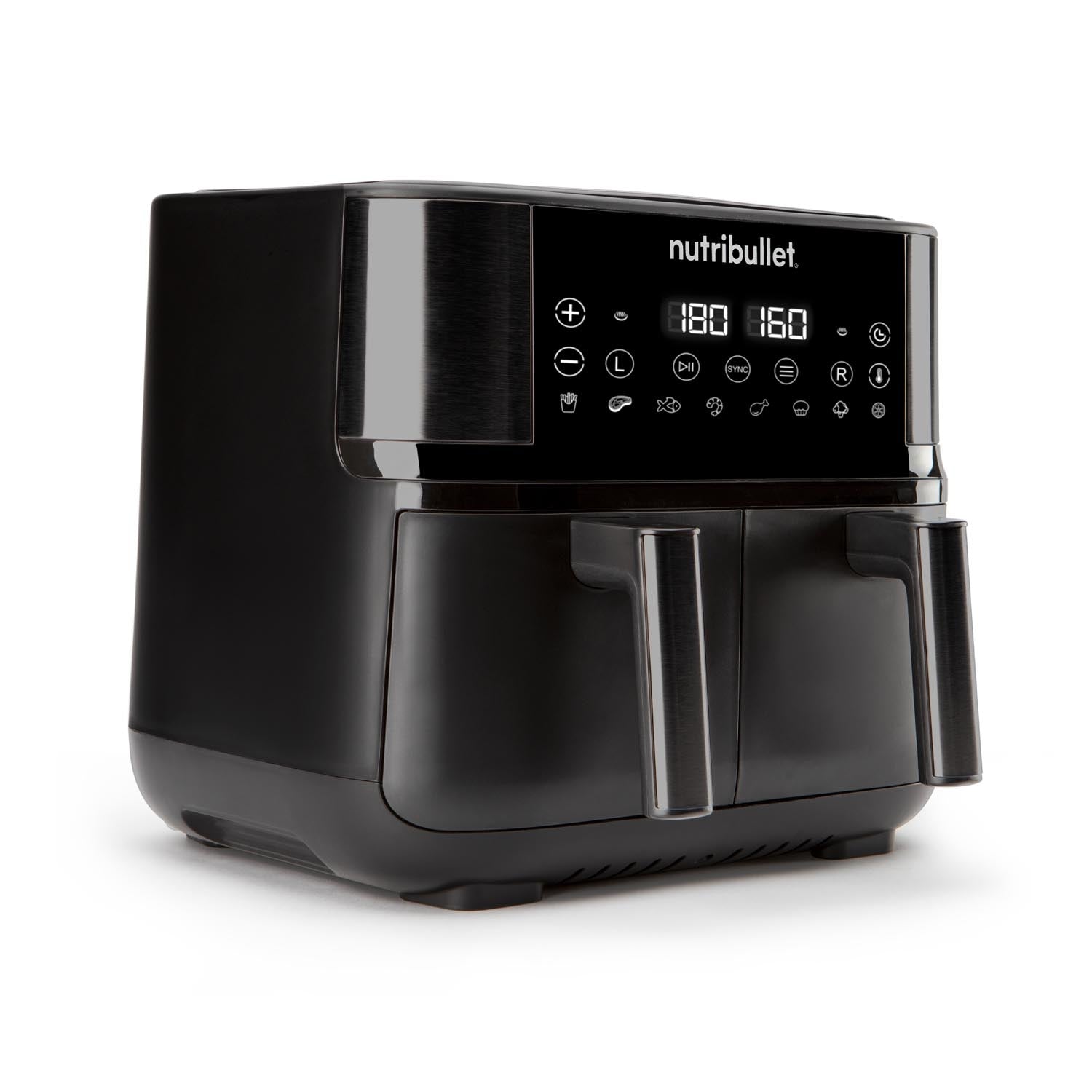 Nutribullet NBA081B 8L Twin Drawer Air Fryer Black