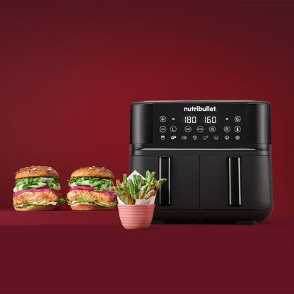 Nutribullet NBA081B 8L Twin Drawer Air Fryer Black