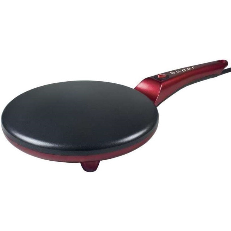 Beper BT.710Y Red Electric Crepe Maker: Fast, Non-Stick, Easy Controls