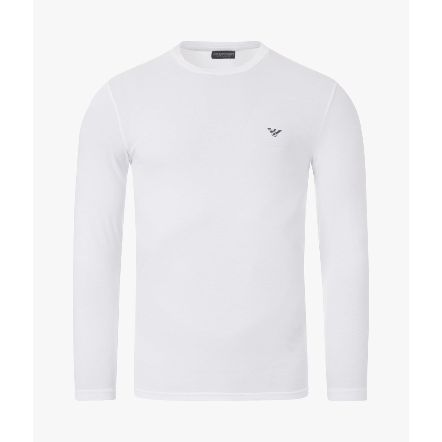 Emporio Armani Skinny Fit White Long Sleeve Loungewear T-Shirt