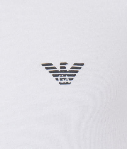 Emporio Armani Skinny Fit White Long Sleeve Loungewear T-Shirt