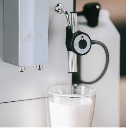 Melitta Solo Espresso Machine with Grinder & Perfect Milk – Silver