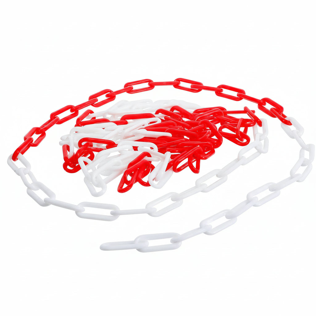 BGS Technic 5m Red and White Plastic Barrier Safety Chain