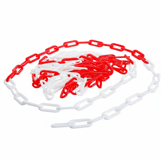 BGS Technic 5m Red and White Plastic Barrier Safety Chain
