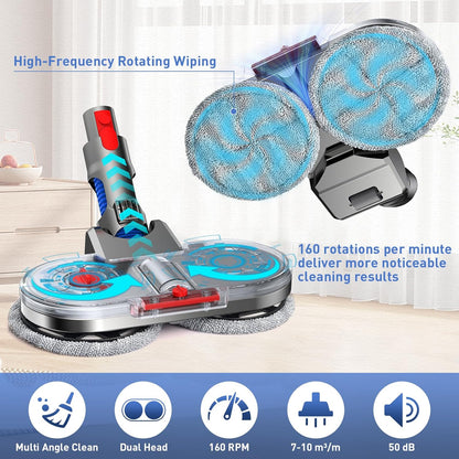 NIKYJM Mop Head for Dyson Vacuum, Removable Tank, 8 Pads