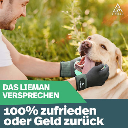 LIEMAN One-Size Silicone Pet Grooming Glove for Cats and Dogs