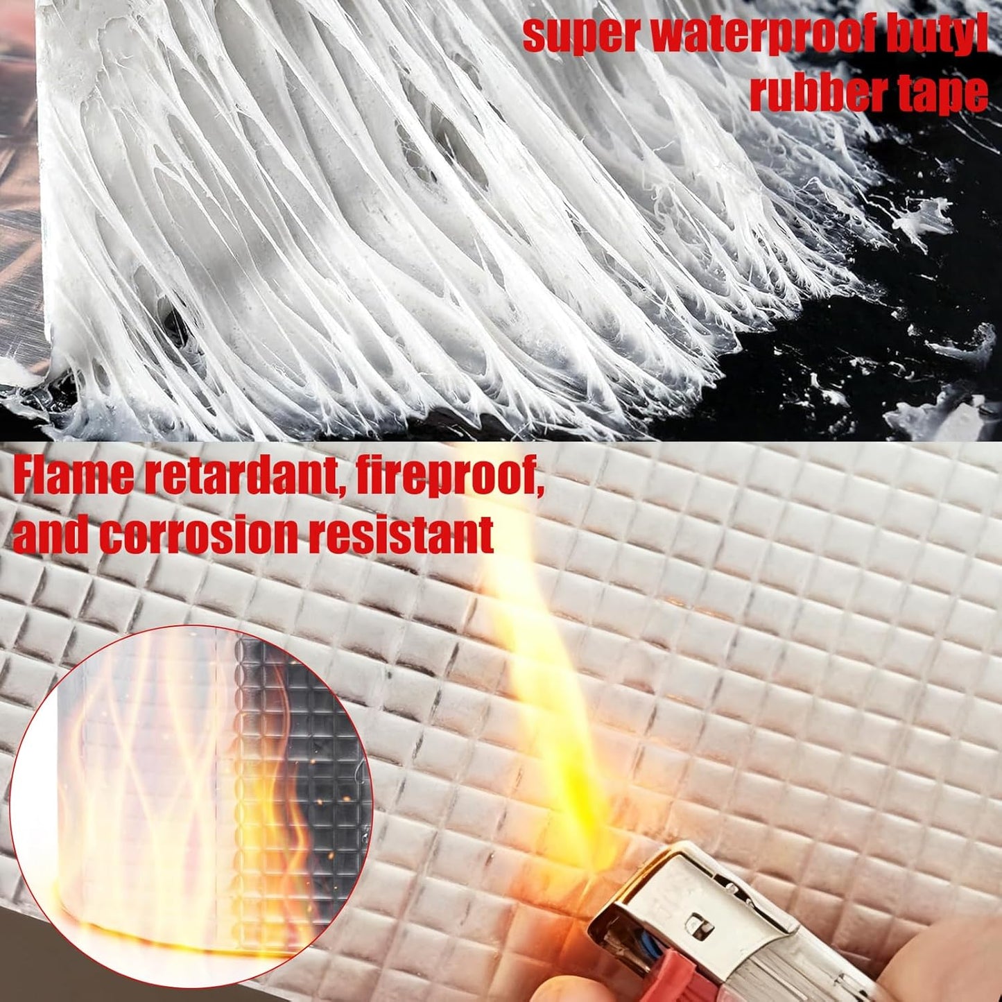 Waterproof Aluminum Butyl Tape 10m x 50mm Roof Repair