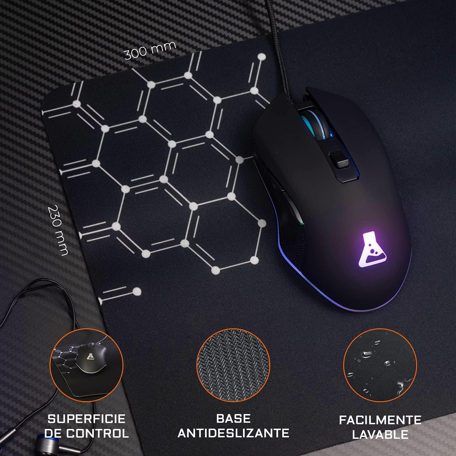 THE G-LAB Yttrium Gaming Keyboard Mouse Combo with Backlit Keys