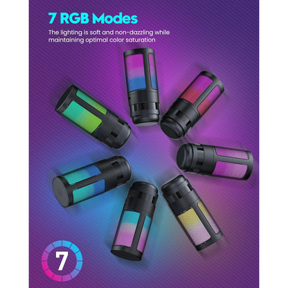 COCONISE Gaming USB Condenser Microphone with RGB Lights and Stand