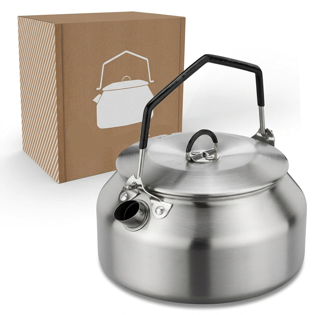 LAMBDA COFFEE GEYSIR Kettle 1 Litre Stainless Steel with Only 290 g I Teapot I Portable Camping Kettle 1000 ml I Camping Kettle
