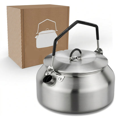 LAMBDA COFFEE GEYSIR Kettle 1 Litre Stainless Steel with Only 290 g I Teapot I Portable Camping Kettle 1000 ml I Camping Kettle
