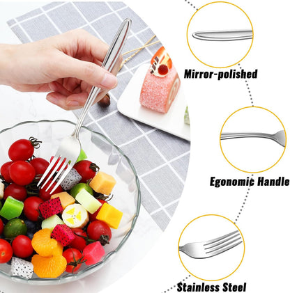 Gymdin 36‑Piece Stainless Steel Dinner Fork Set – Elegant 7.8‑Inch