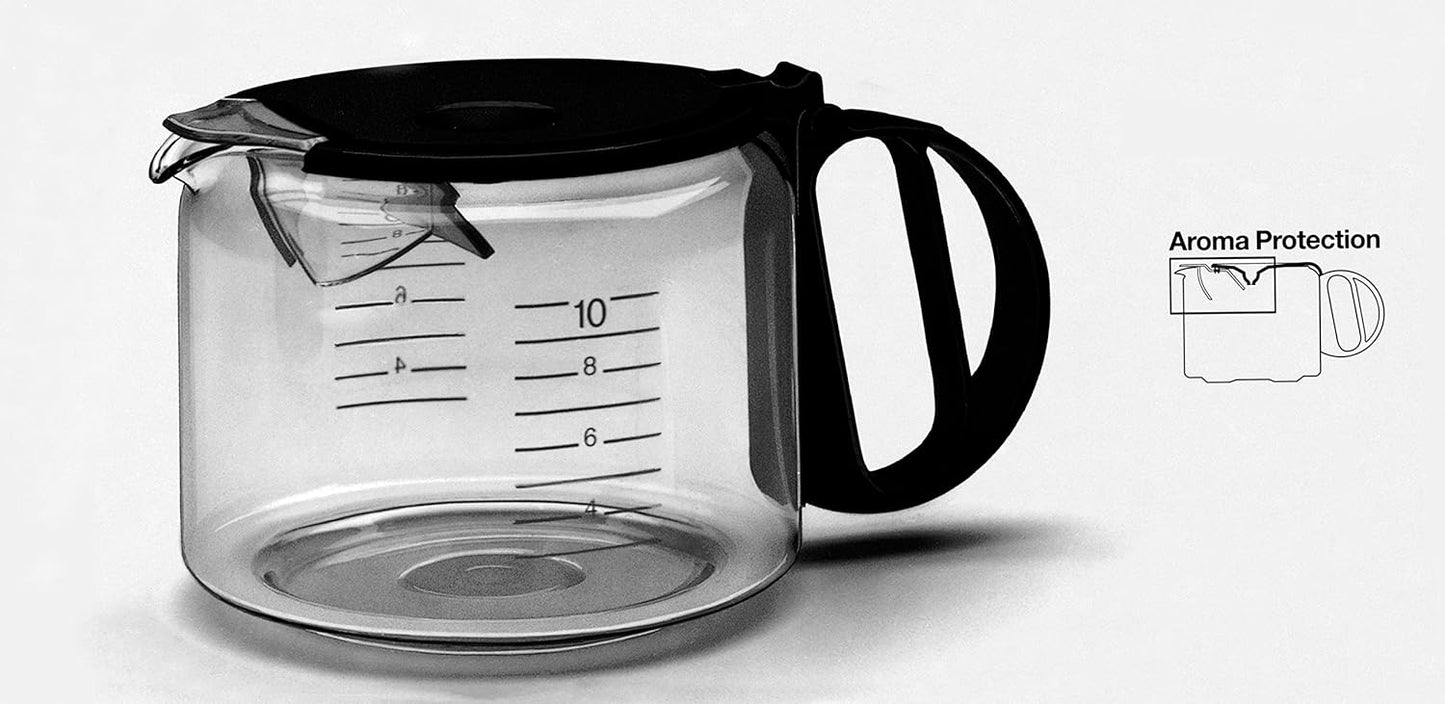 Braun KF47 Black 10‑Cup Filter Coffee Maker with Glass Jug