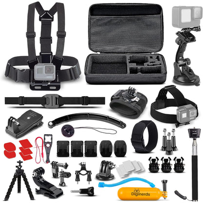 DigiNerds 50-in-1 Action Camera Accessory Kit for GoPro, Insta360, DJI