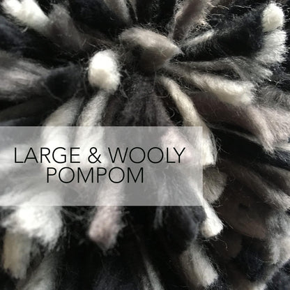 RockJock Warm Winter Chunky Colour Block Pompom Hat Thermal Liner