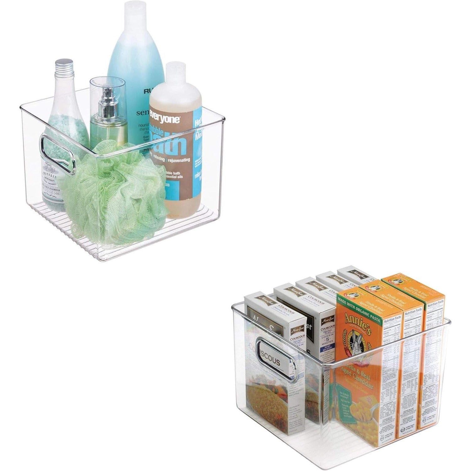 Soko Design 2-Pack Clear Stackable Storage Bins for Fridge