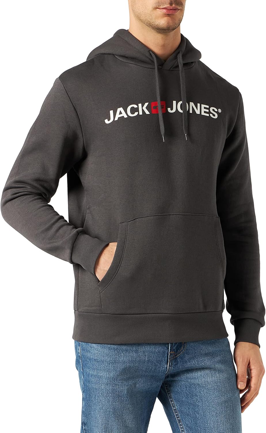JACK & JONES Men's Cotton Pullover Hoodie: Comfortable, Stylish, Logo Design, Multiple Colors
