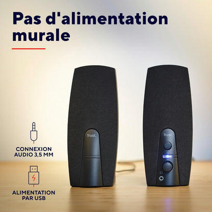 Trust Almo 2.0 USB Powered Stereo PC Speakers – Black