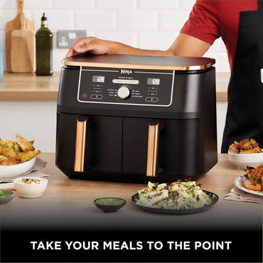 Ninja Foodi MAX Dual Zone Air Fryer 9.5L Copper/Black