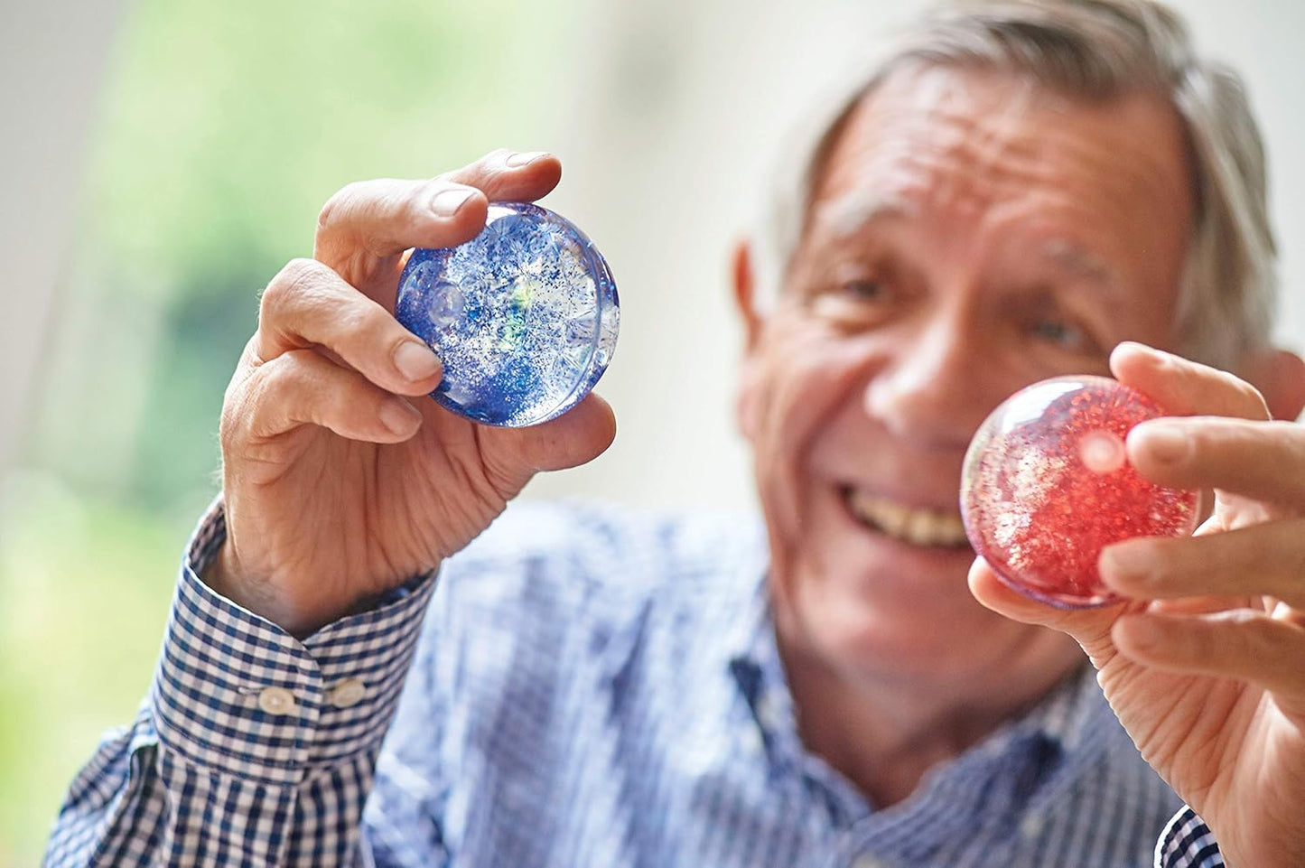 TickiT Sensory Rainbow Glitter Balls Set - 7 Water-Filled Bouncy Toys