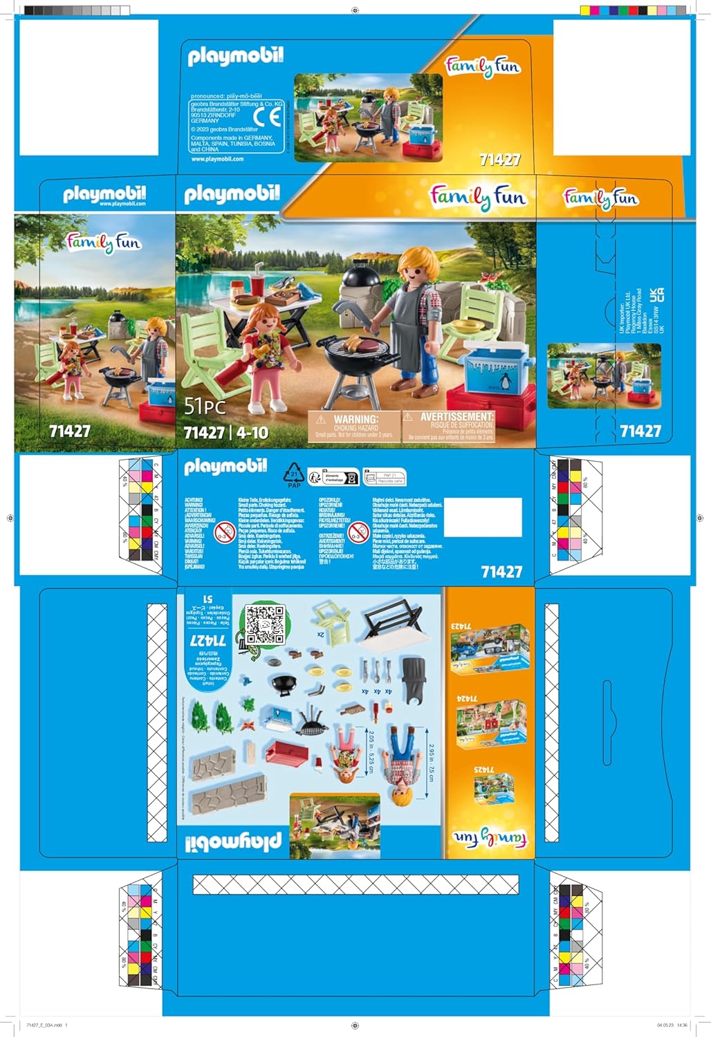 Playmobil Family Fun 71427 Barbecue Set with Grill, Table, Accessories