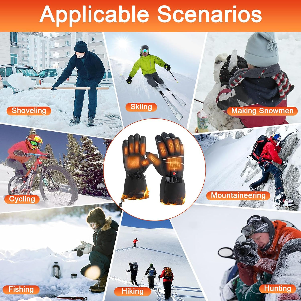 Unisex Heated Gloves 